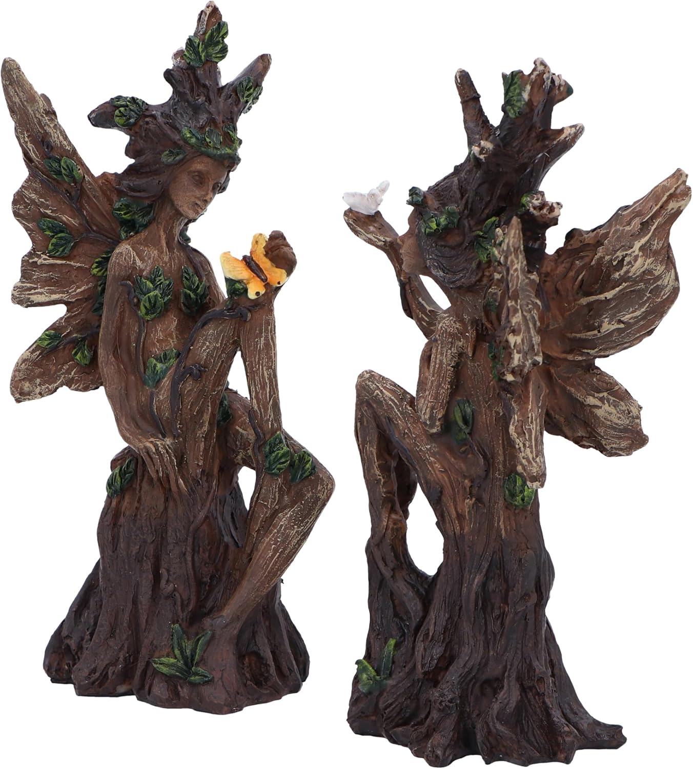 Nemesis Now Woodland Beauty (set of 2) Figurines 15.5cm, Resin, Brown, Two Tree Fairies Figures, Two Fairies Ornaments, Collectable Fairies Giftware, Cast in the Finest Resin, Expertly Hand-Painted