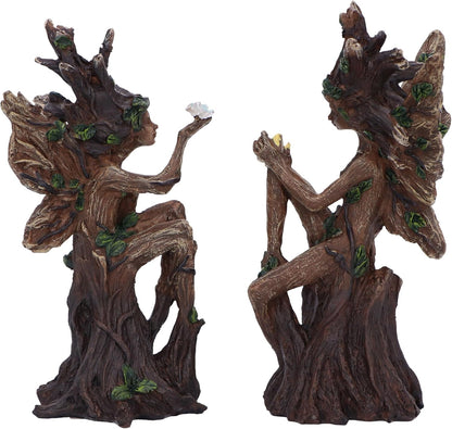Nemesis Now Woodland Beauty (set of 2) Figurines 15.5cm, Resin, Brown, Two Tree Fairies Figures, Two Fairies Ornaments, Collectable Fairies Giftware, Cast in the Finest Resin, Expertly Hand-Painted