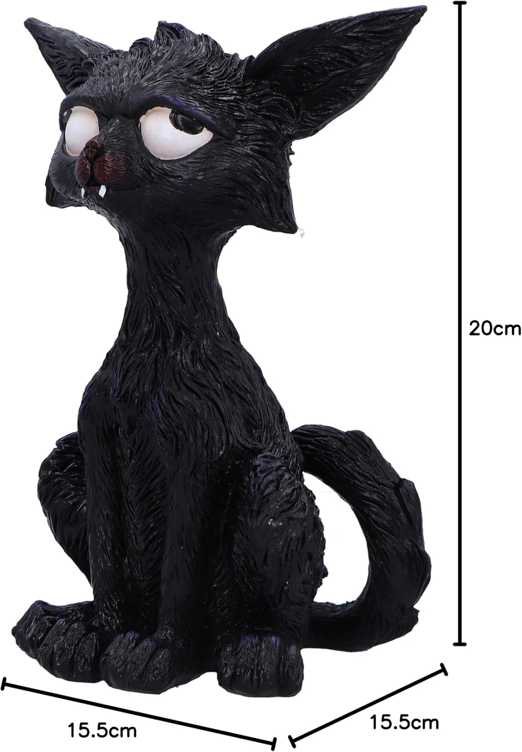 Nemesis Now Kat Figurine 20cm, Resin, Black, Whimsical Cat Figure, Silly Black Cat Ornament, Collectable Cat Giftware, Cast in the Finest Resin, Expertly Hand-Painted
