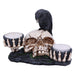 Nevermore Raven And Skull Candle Holder 15Cm