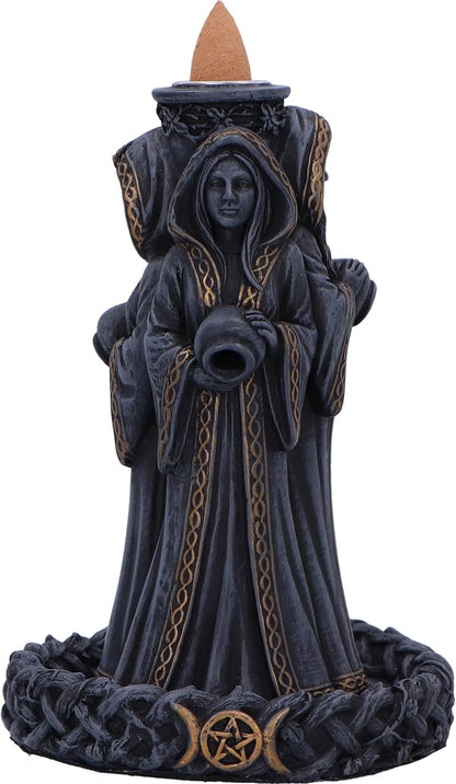 Triple Moon Goddess Backflow Incense Burner 15.5Cm