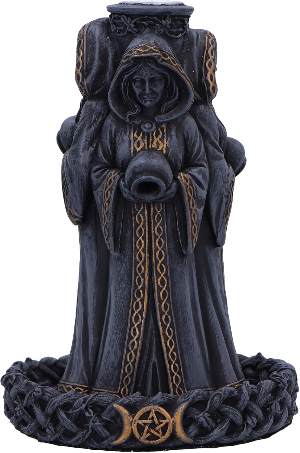 Triple Moon Goddess Backflow Incense Burner 15.5Cm