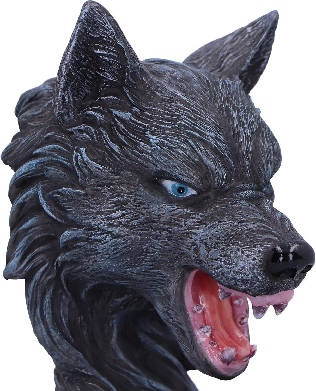 Dark Wolf Head Backflow Incense Burner 11.5Cm