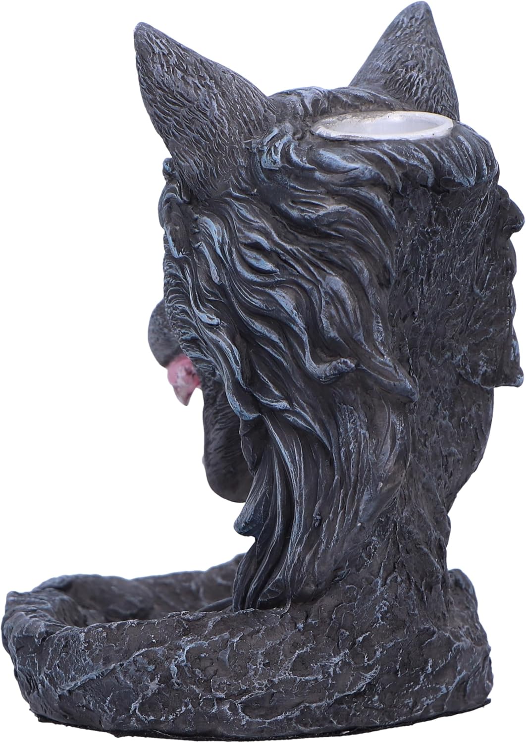 Dark Wolf Head Backflow Incense Burner 11.5Cm