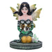 Nemesis Now Crystal Fairy Jade Figurine 9cm, Resin, Green, Fairy in Nature Figurine Featuring Crystals, Kneeling Fairy Holding Glass Ball, Fantasy Gift, Cast in the Finest Resin, Expertly Hand-Painted