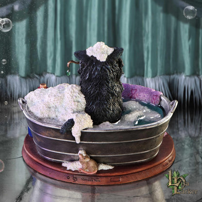 Nemesis Now Lisa Parker Bath Time Figurine 11cm, Resin, Inspired by Bath Time Artwork, Cat in Bath Tub Ornament, Lisa Parker Bathroom Decor, Cast in the Finest Resin, Expertly Hand-Painted