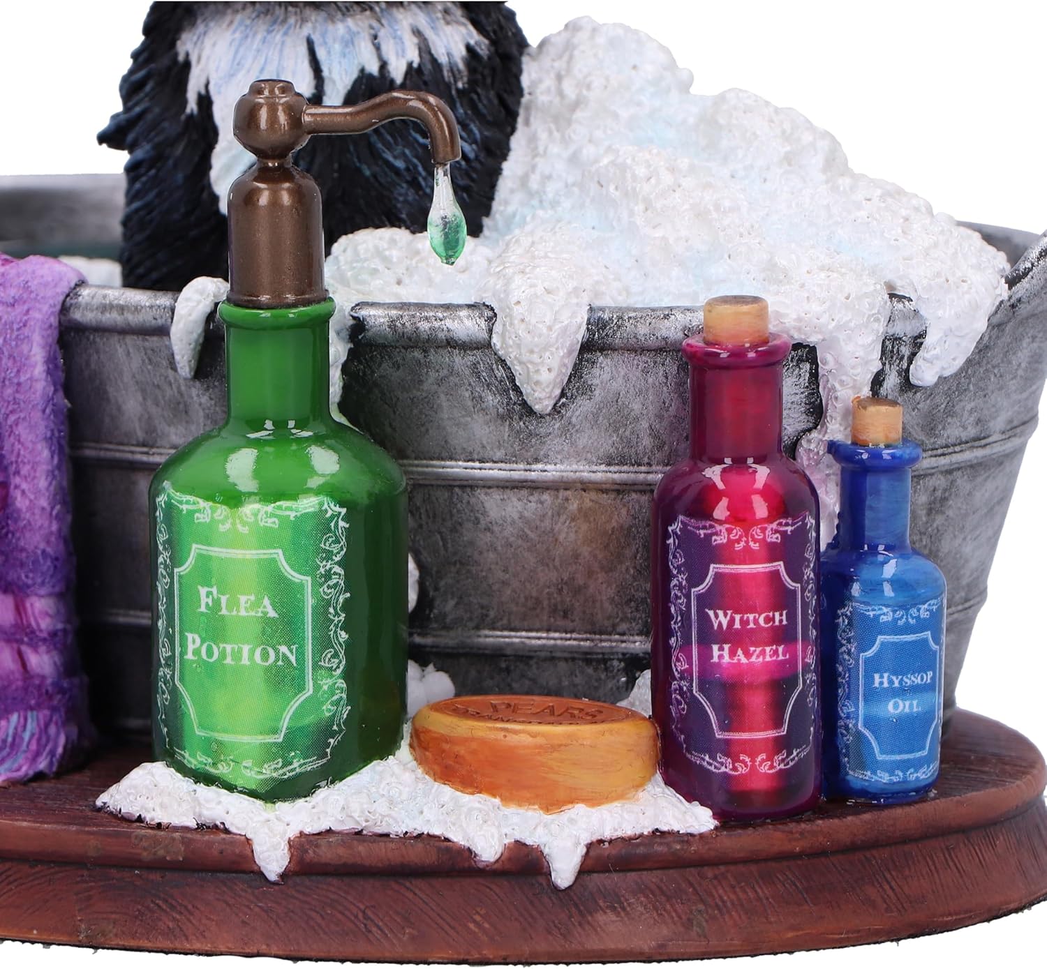 Nemesis Now Lisa Parker Bath Time Figurine 11cm, Resin, Inspired by Bath Time Artwork, Cat in Bath Tub Ornament, Lisa Parker Bathroom Decor, Cast in the Finest Resin, Expertly Hand-Painted