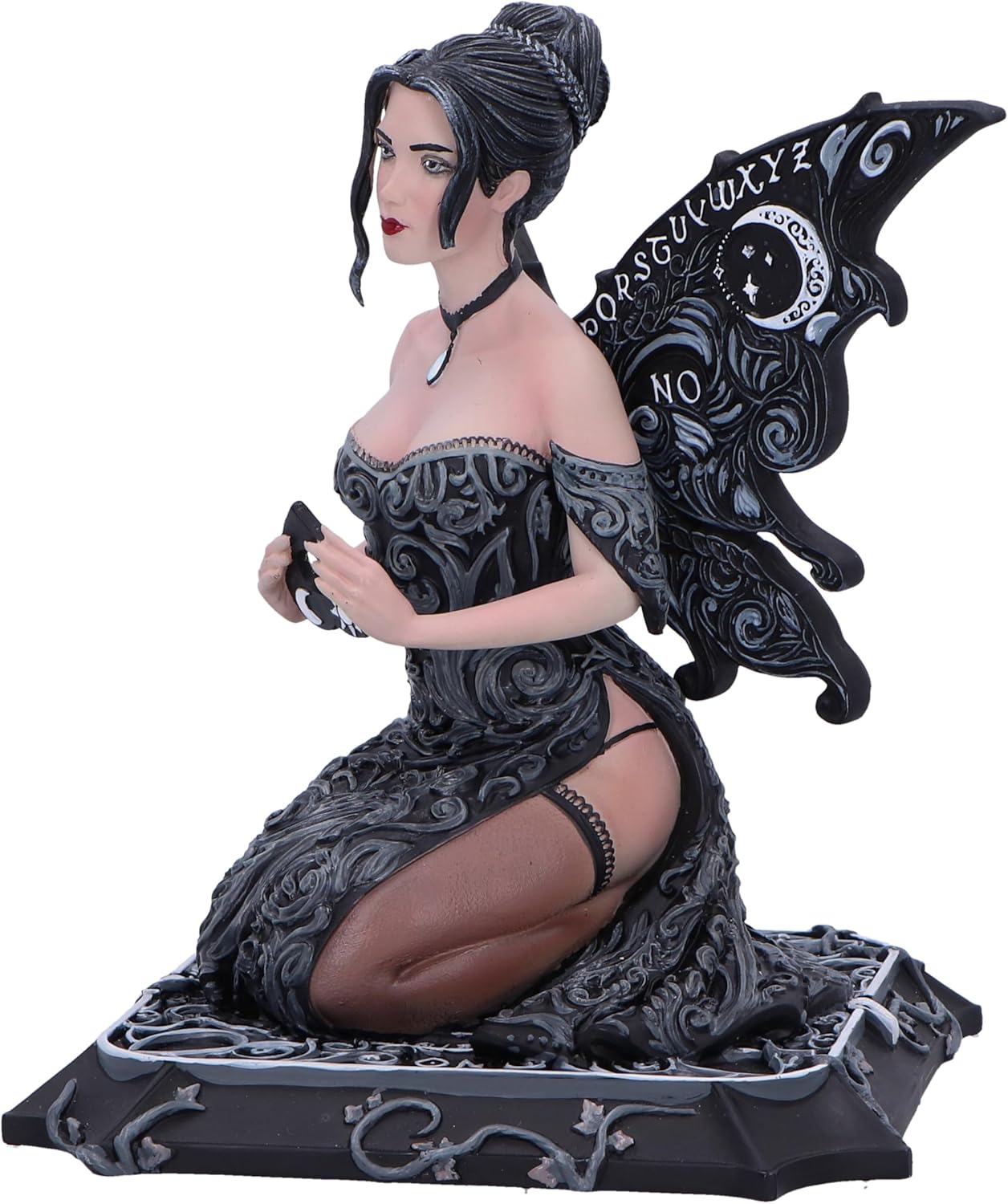 Nemesis Now Spirit Board Fairy Figurine 15cm, Resin, Black, Fairy Twist on Classic Spirit Board Design, Gothic Alternative Fairy Gift, Cast in the Finest Resin, Expertly Hand-Painted