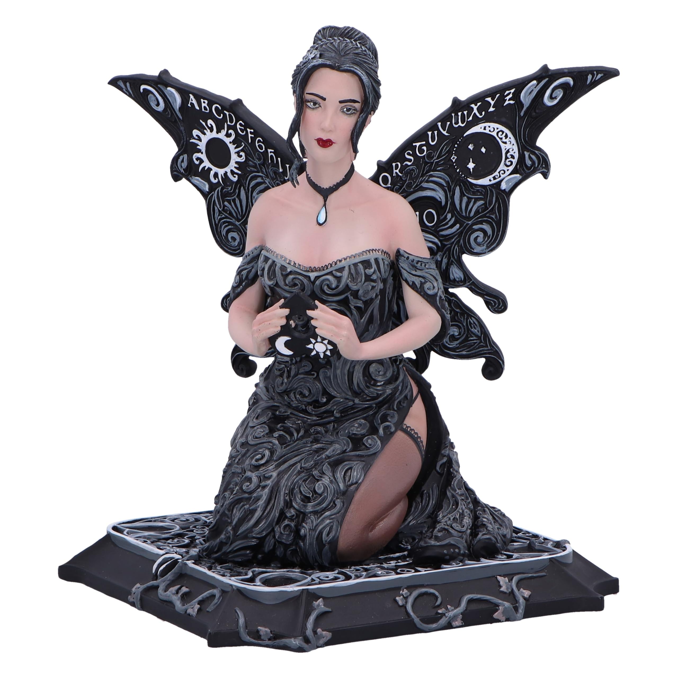 Nemesis Now Spirit Board Fairy Figurine 15cm, Resin, Black, Fairy Twist on Classic Spirit Board Design, Gothic Alternative Fairy Gift, Cast in the Finest Resin, Expertly Hand-Painted