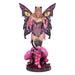 Nemesis Now Statuetta a forma di gatto del Cheshire, fata del paese delle meraviglie, 24 cm, resina, rosa, a tema Alice nel paese delle meraviglie, fata del Cheshire, fata in resina finissima