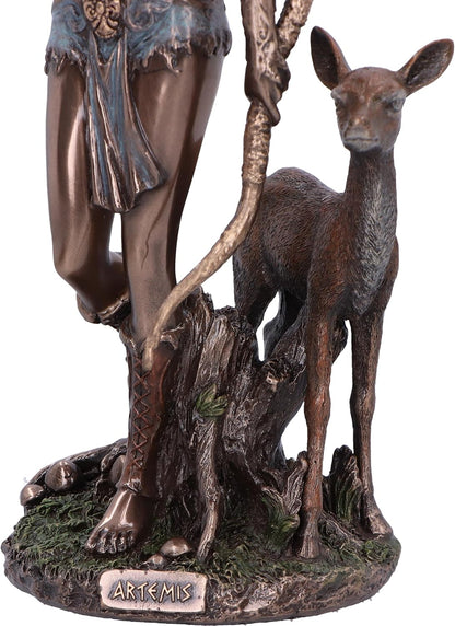 Nemesis Now Artemis Greek Goddess of the Hunt Figurine 25cm, Resin, Bronze, Goddess Ornament, Greek Mythology Ornament, Cast in Bronze Resin, Polished Finish