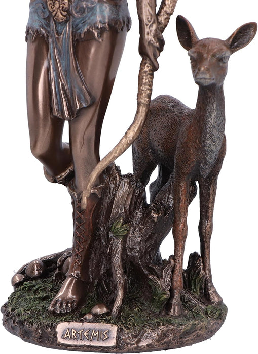 Nemesis Now Artemis Greek Goddess of the Hunt Figurine 25cm, Resin, Bronze, Goddess Ornament, Greek Mythology Ornament, Cast in Bronze Resin, Polished Finish