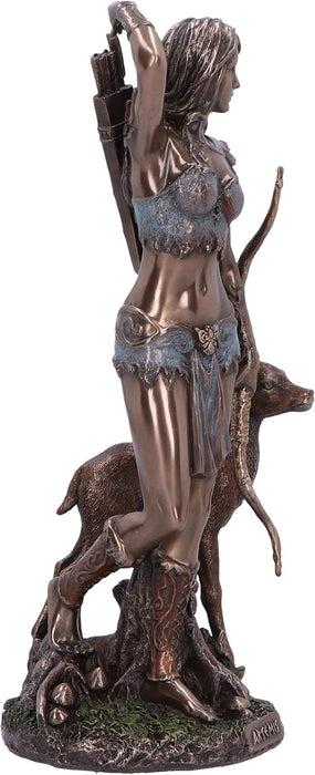Nemesis Now Artemis Greek Goddess of the Hunt Figurine 25cm, Resin, Bronze, Goddess Ornament, Greek Mythology Ornament, Cast in Bronze Resin, Polished Finish