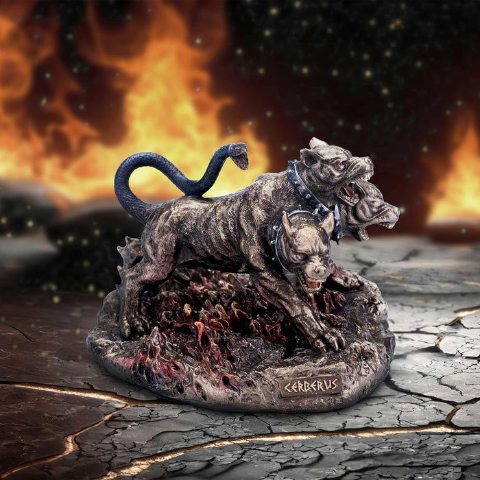 Nemesis Now Cerberus the Three Headed Hound of Hades Figurine, Resin, Bronze, Detailed Cerburus Ornament, Greek Mythology Figurine, Cast in the Finest Resin, Finished in Bronze