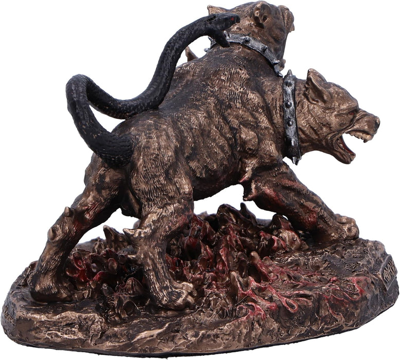 Nemesis Now Cerberus the Three Headed Hound of Hades Figurine, Resin, Bronze, Detailed Cerburus Ornament, Greek Mythology Figurine, Cast in the Finest Resin, Finished in Bronze