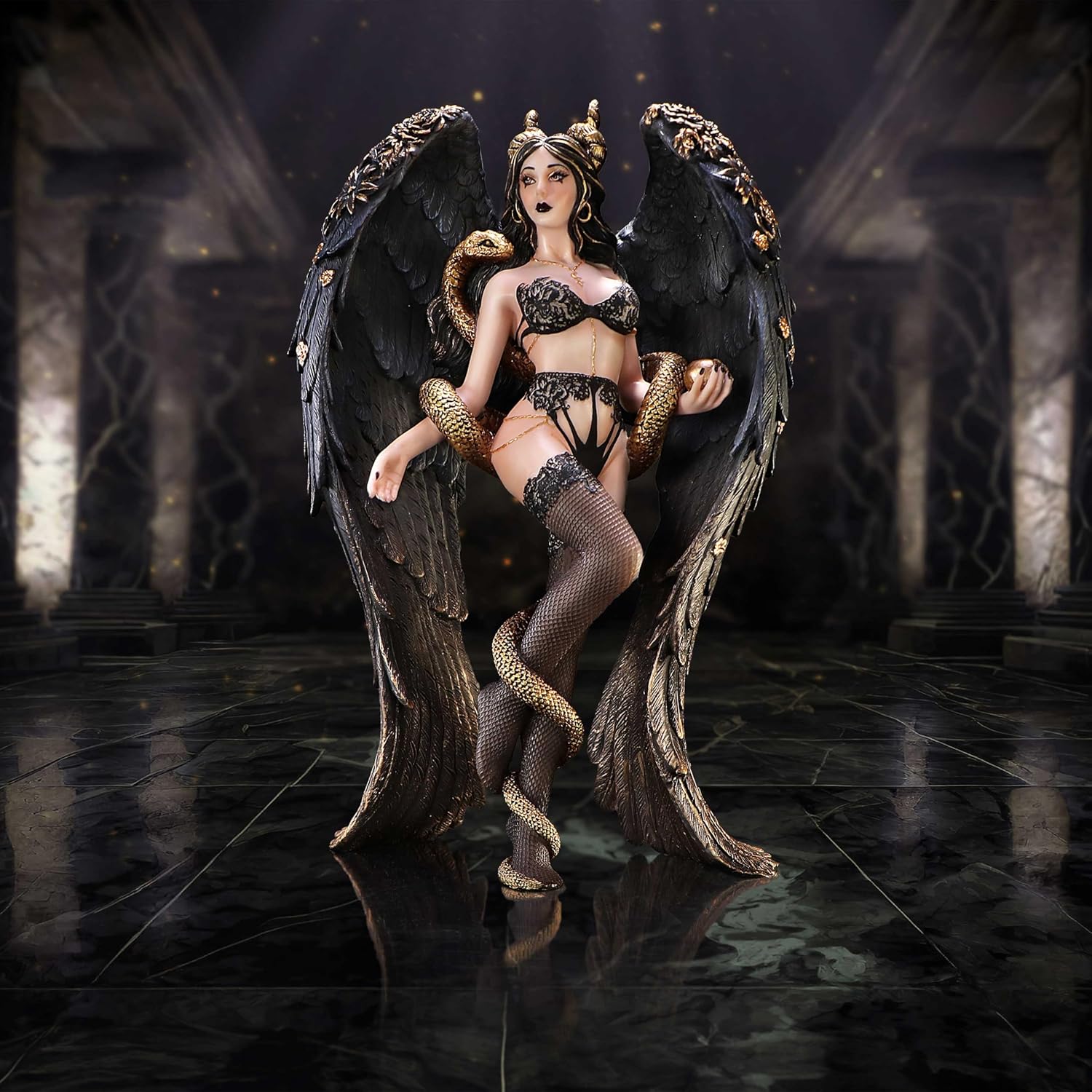 Nemesis Now Lilith The First Temptress Figurine 25.5cm, Resin, Black, Cast in the Finest Resin, Expertly Hand-Painted