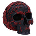 Nemesis Now Poppy Skull Ornament, Resin, Black, 14cm