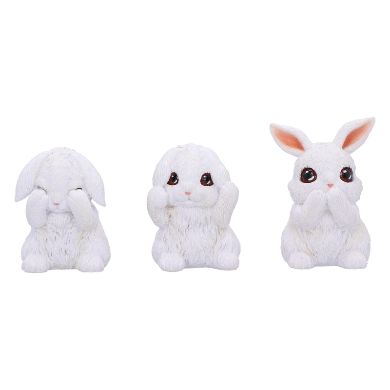 Nemesis Now Three Wise Bunnies Figurines, Resin, Cast in the Finest Resin, Expertly Hand-Painted