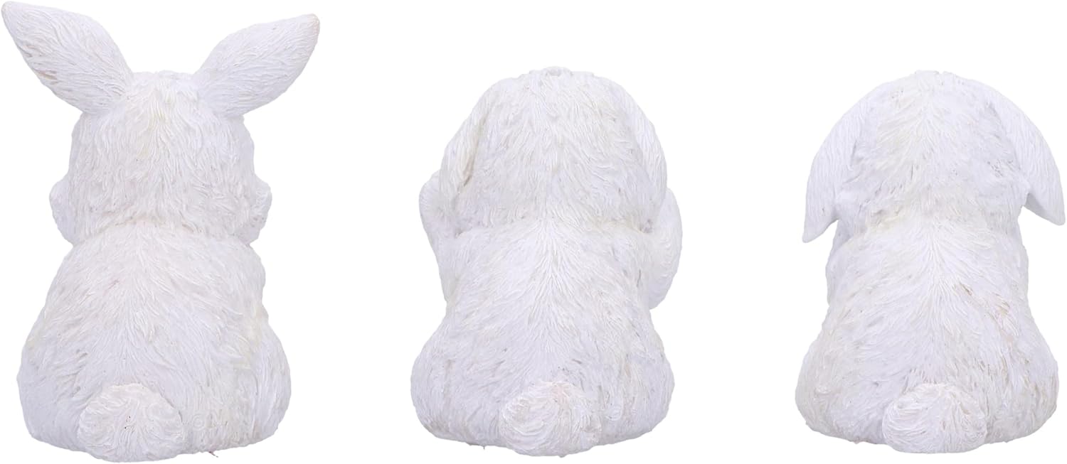 Nemesis Now Three Wise Bunnies Figurines, Resin, Cast in the Finest Resin, Expertly Hand-Painted