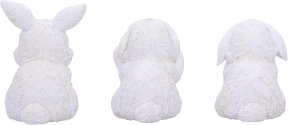 Nemesis Now Three Wise Bunnies Figurines, Resin, Cast in the Finest Resin, Expertly Hand-Painted