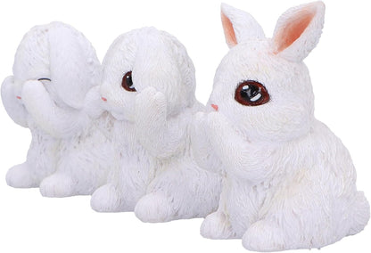Nemesis Now Three Wise Bunnies Figurines, Resin, Cast in the Finest Resin, Expertly Hand-Painted