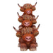 Nemesis Now Highland Totem Highland 3 Cows Figurine, Resin, Brown, Cast in the Finest Resin, Expertly Hand-Painted
