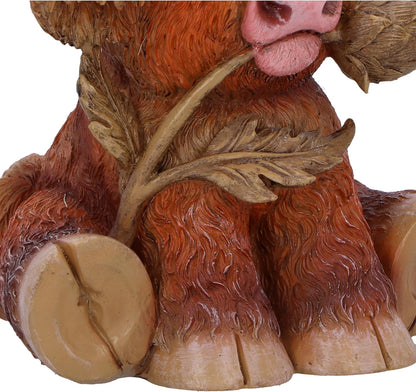 Nemesis Now Highland Thistle Highland Thistle Cow Figurine, Resin, Brown, Cast in the Finest Resin, Expertly Hand-Painted