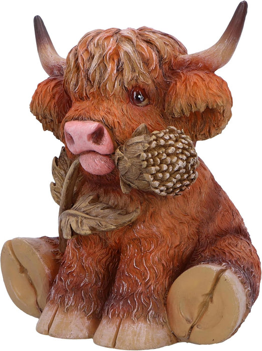 Nemesis Now Highland Thistle Highland Thistle Cow Figurine, Resin, Brown, Cast in the Finest Resin, Expertly Hand-Painted
