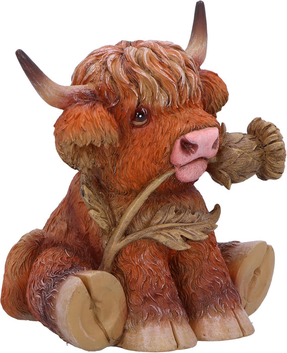 Nemesis Now Highland Thistle Highland Thistle Cow Figurine, Resin, Brown, Cast in the Finest Resin, Expertly Hand-Painted