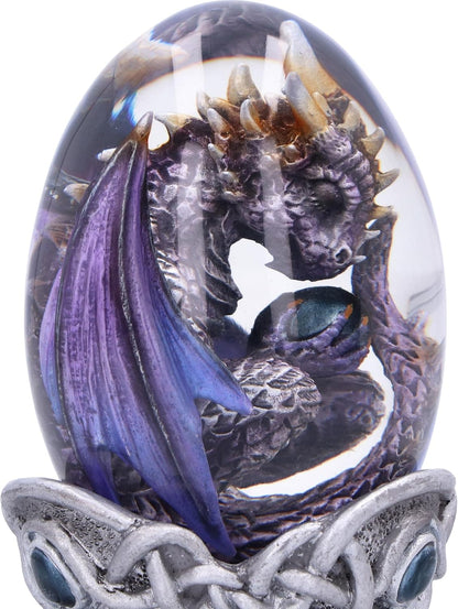 Nemesis Now Elemental Dragonlings - Air Purple Dragon Glass Egg Tankard, Resin, Purple, Cast in the Finest Resin, Expertly Hand-Painted