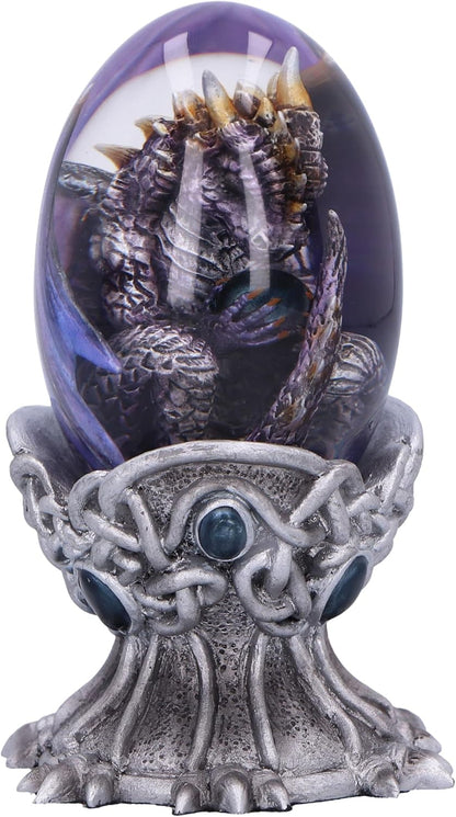 Nemesis Now Elemental Dragonlings - Air Purple Dragon Glass Egg Tankard, Resin, Purple, Cast in the Finest Resin, Expertly Hand-Painted