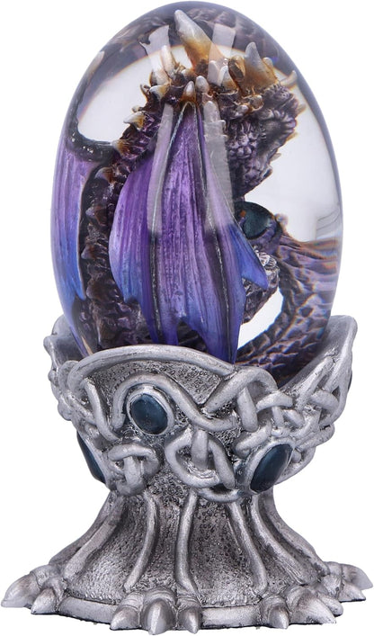 Nemesis Now Elemental Dragonlings - Air Purple Dragon Glass Egg Tankard, Resin, Purple, Cast in the Finest Resin, Expertly Hand-Painted