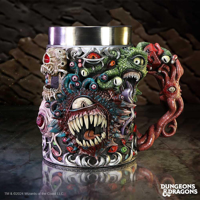 Nemesis Now Dungeons & Dragons Beholder Tankard Fantasy-glazen met rollenspellen, officieel gelicentieerd product van D&D