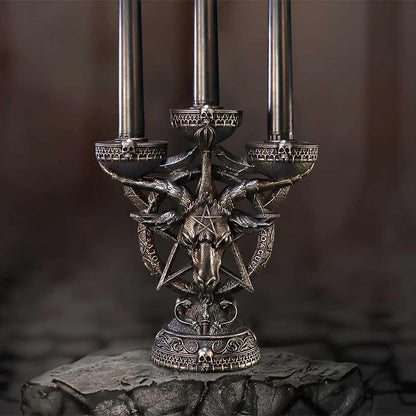 Baphomet`S Radiance Candelabra With Led Candles