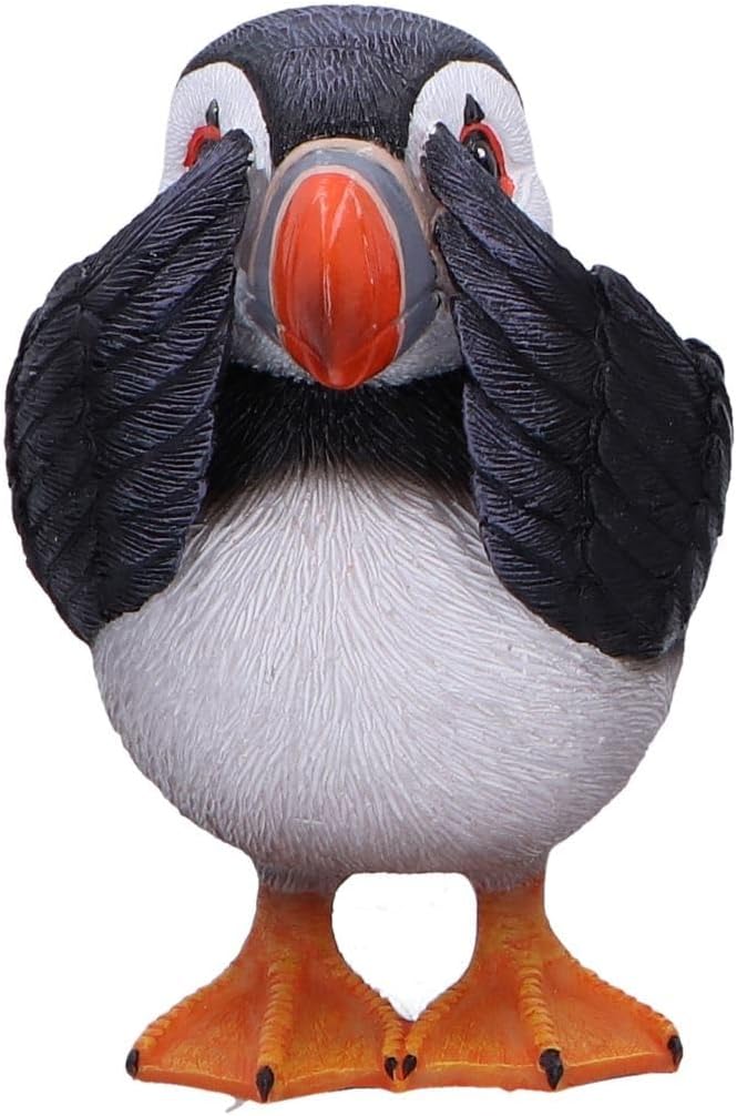 Nemesis Now Three Wise Puffins Set of 3 Puffins Figurines 8cm, Resin, Black/White, Cast in the Finest Resin, Expertly Hand-Painted