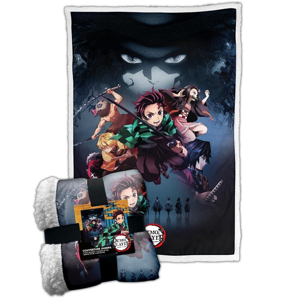 Nemesis Now Demon Slayer Throw 150cm*100cm (25cm*50cm*50cm Wrapped), Polyester, White