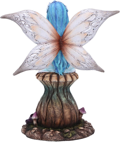 Nemesis Now Bryony Fairy on Mushroom Blue, Resin, Cast in the Finest Resin, Expertly Hand-Painted