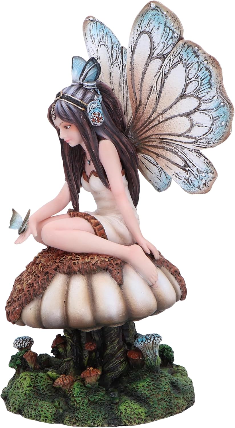 Nemesis Now Chrysalis Fairy on Mushroom Brown, Resin, Cast in the Finest Resin, Expertly Hand-Painted
