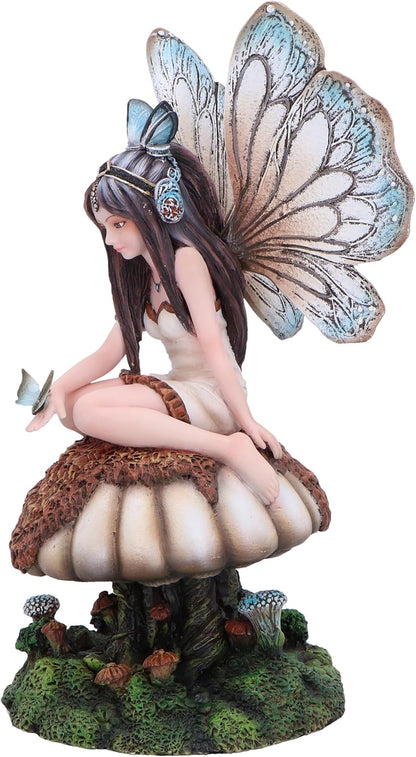 Nemesis Now Chrysalis Fairy on Mushroom Brown, Resin, Cast in the Finest Resin, Expertly Hand-Painted