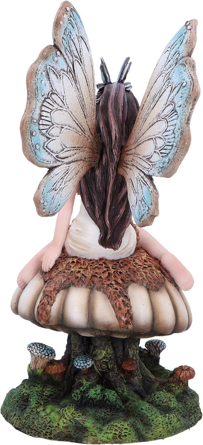 Nemesis Now Chrysalis Fairy on Mushroom Brown, Resin, Cast in the Finest Resin, Expertly Hand-Painted