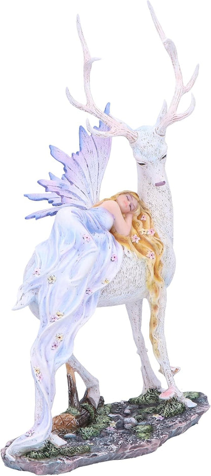 Nemesis Now Evelyn Sleeping Fairy on Deer, Resin, Cast in the Finest Resin, Expertly Hand-Painted