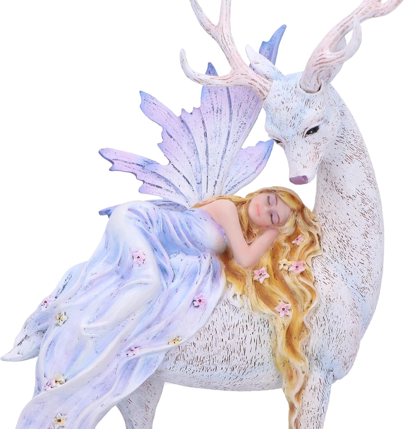 Nemesis Now Evelyn Sleeping Fairy on Deer, Resin, Cast in the Finest Resin, Expertly Hand-Painted