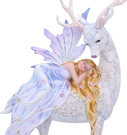 Nemesis Now Evelyn Sleeping Fairy on Deer, Resin, Cast in the Finest Resin, Expertly Hand-Painted