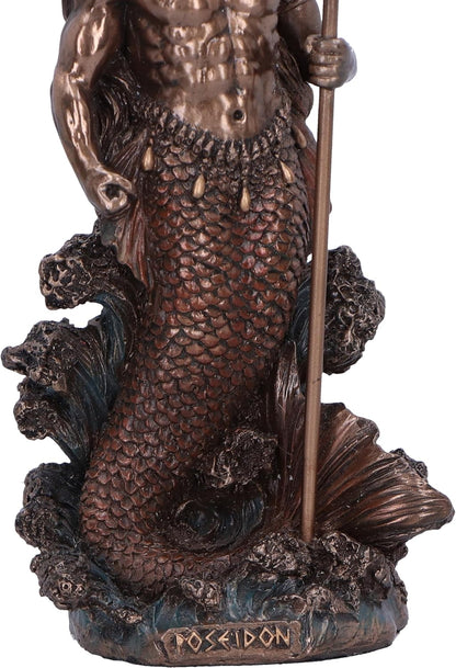 Nemesis Now Poseidon Greek God of the Sea (Medium) 18cm, Resin, Cast in the Finest Resin, Expertly Hand-Painted