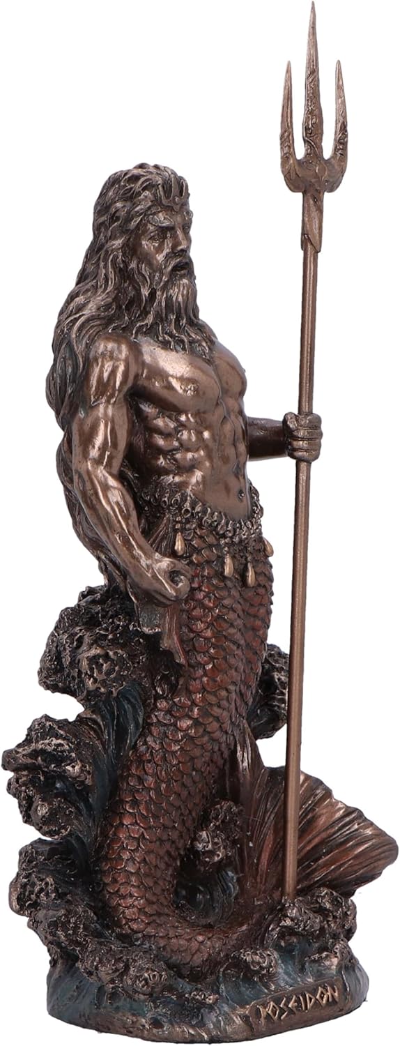 Nemesis Now Poseidon Greek God of the Sea (Medium) 18cm, Resin, Cast in the Finest Resin, Expertly Hand-Painted