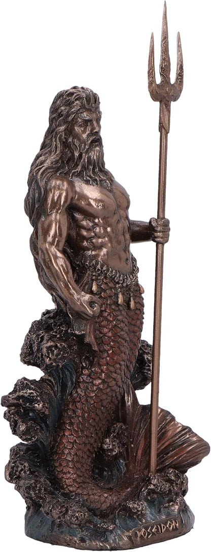 Nemesis Now Poseidon Greek God of the Sea (Medium) 18cm, Resin, Cast in the Finest Resin, Expertly Hand-Painted