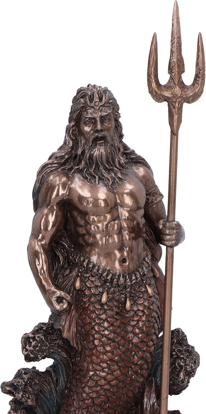 Nemesis Now Poseidon Greek God of the Sea (Medium) 18cm, Resin, Cast in the Finest Resin, Expertly Hand-Painted