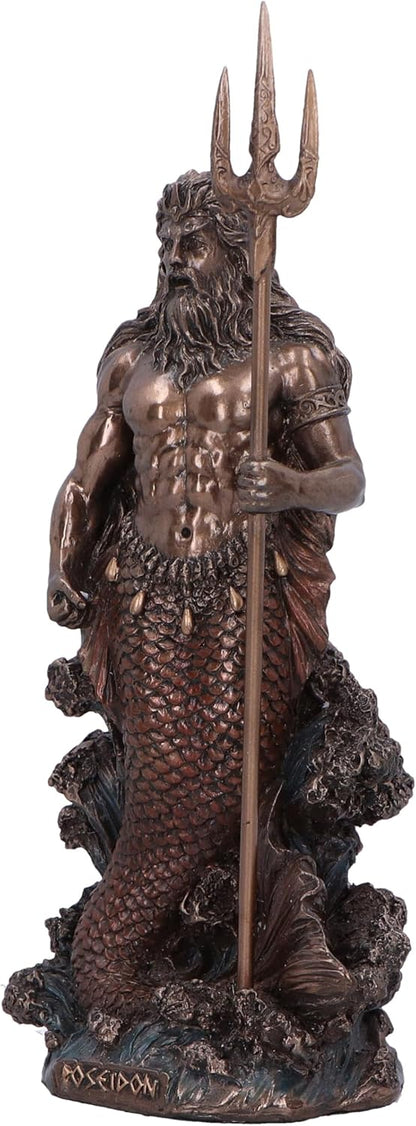 Nemesis Now Poseidon Greek God of the Sea (Medium) 18cm, Resin, Cast in the Finest Resin, Expertly Hand-Painted