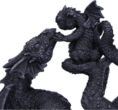 Nemesis Now Drakaina and Dragonling Dragon Plus Baby 23cm, Resin, Cast in the Finest Resin, Expertly Hand-Painted, Black
