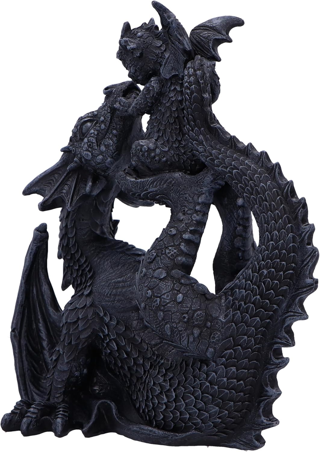 Nemesis Now Drakaina and Dragonling Dragon Plus Baby 23cm, Resin, Cast in the Finest Resin, Expertly Hand-Painted, Black